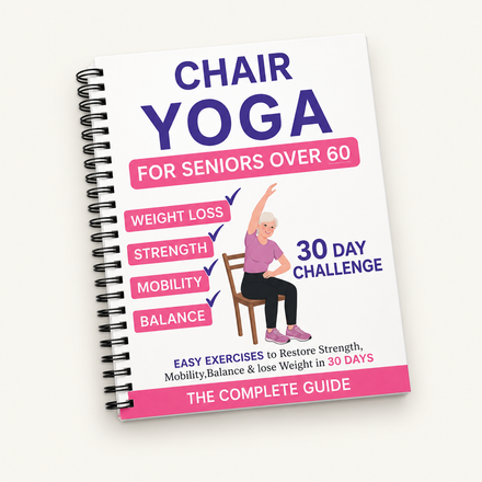 Cover illustration of the 30-Day Chair Yoga Guide for Seniors